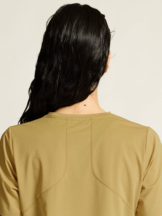 Women's Pro Trail Short Sleeve Tee 2 - Khaki Women's Tops, T's, and Tanks Craft Sportswear NA