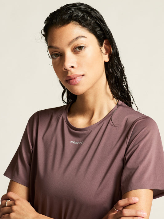 Women's Pro Trail Short Sleeve Tee 2 - Flint Women's Tops, T's, and Tanks Craft Sportswear NA