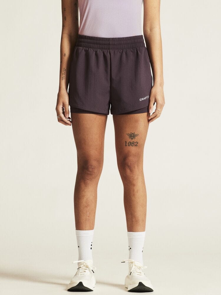 Women's ADV Essence 2-in-1 Shorts 2 - DK Plum Craft Sportswear NA