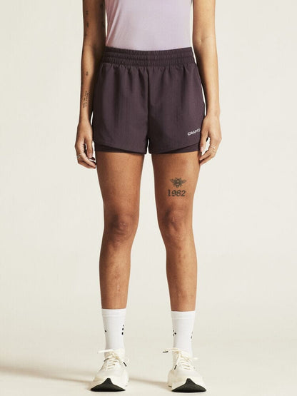 Women's ADV Essence 2-in-1 Shorts 2 - DK Plum Craft Sportswear NA