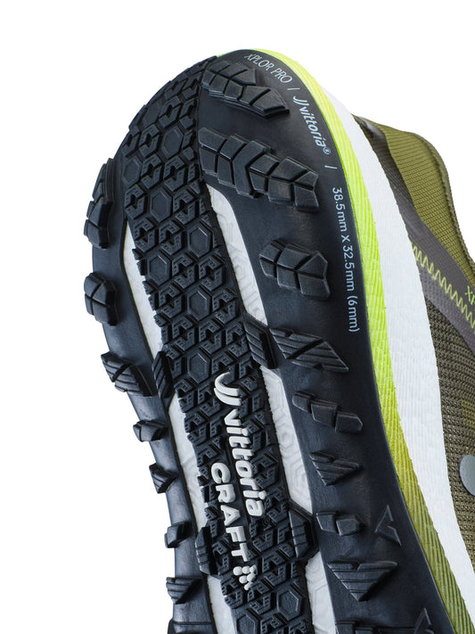 Men's Xplor Pro Gravel Running Shoe - Leaf/Contrast Yellow Footwear Craft Sportswear NA