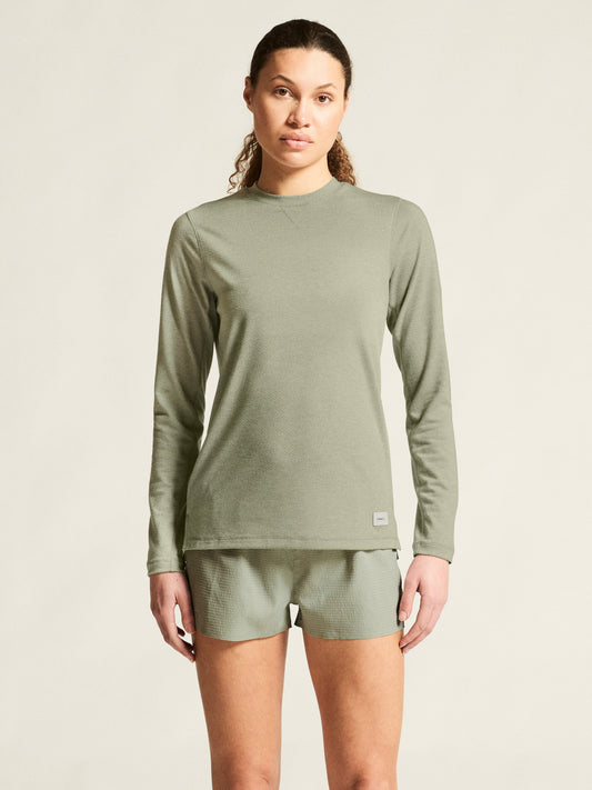 Women's Thermal Mesh CN - Pigeon Melange