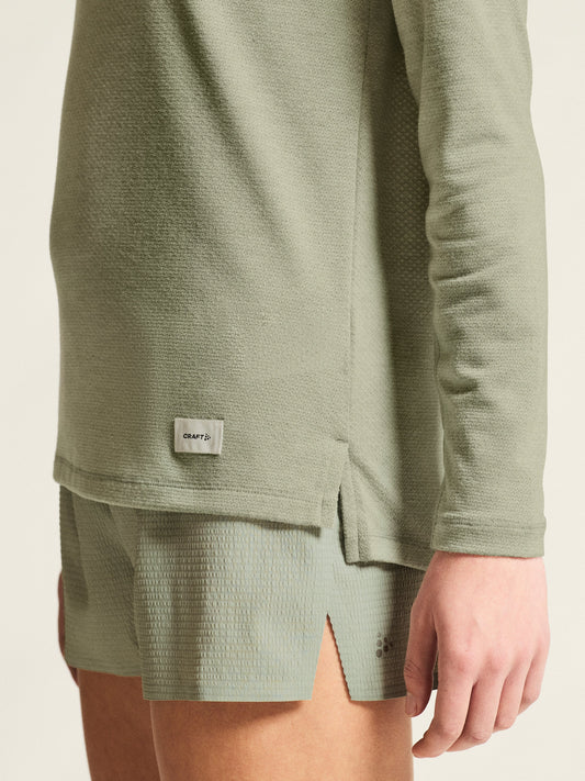 Women's Thermal Mesh CN - Pigeon Melange