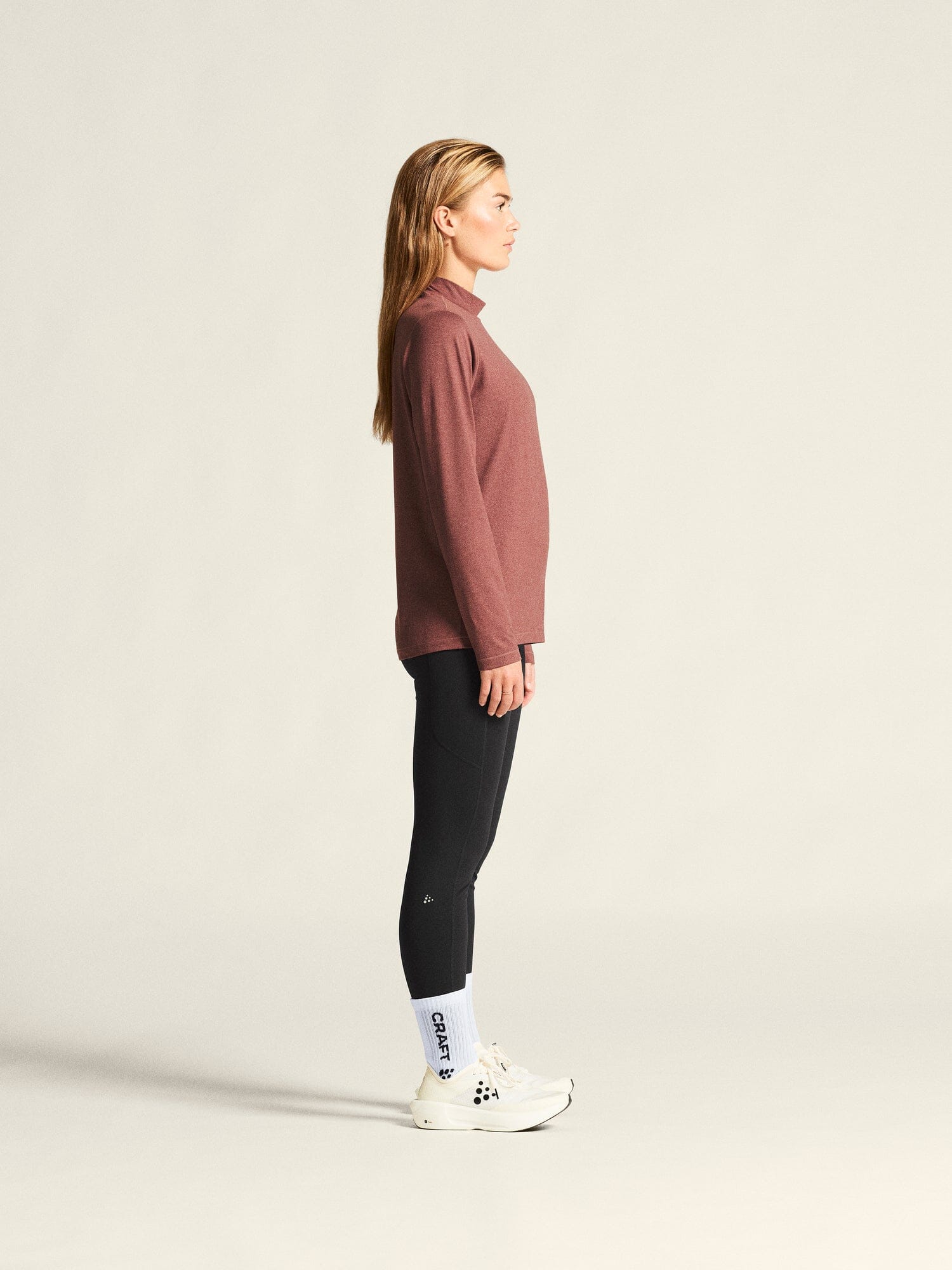 Women's Flow MS LS - ROSE BROWN/MELANGE Craft Sportswear NA