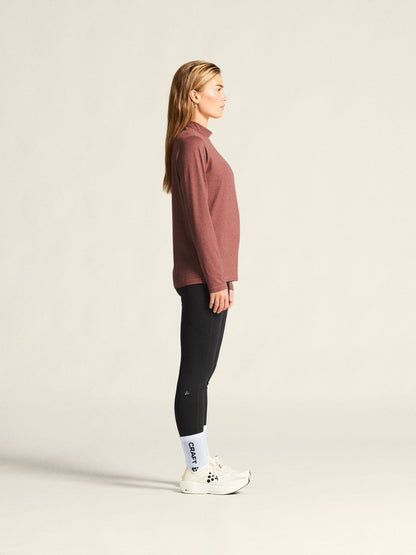 Women's Flow MS LS - ROSE BROWN/MELANGE Craft Sportswear NA