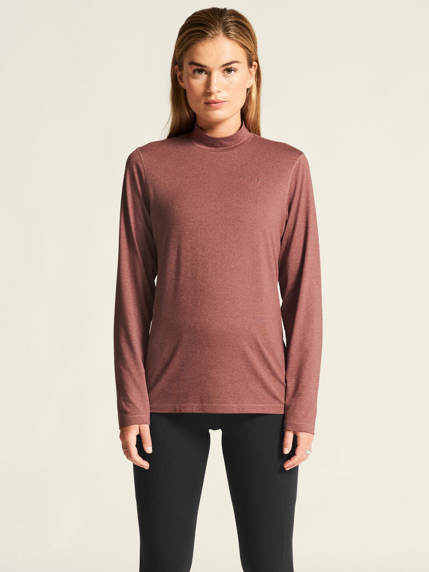 Women's Flow MS LS - ROSE BROWN/MELANGE Craft Sportswear NA