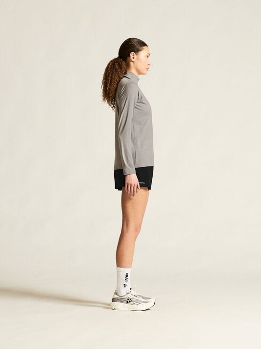 Women's Flow MS LS - Grey Melange Craft Sportswear NA