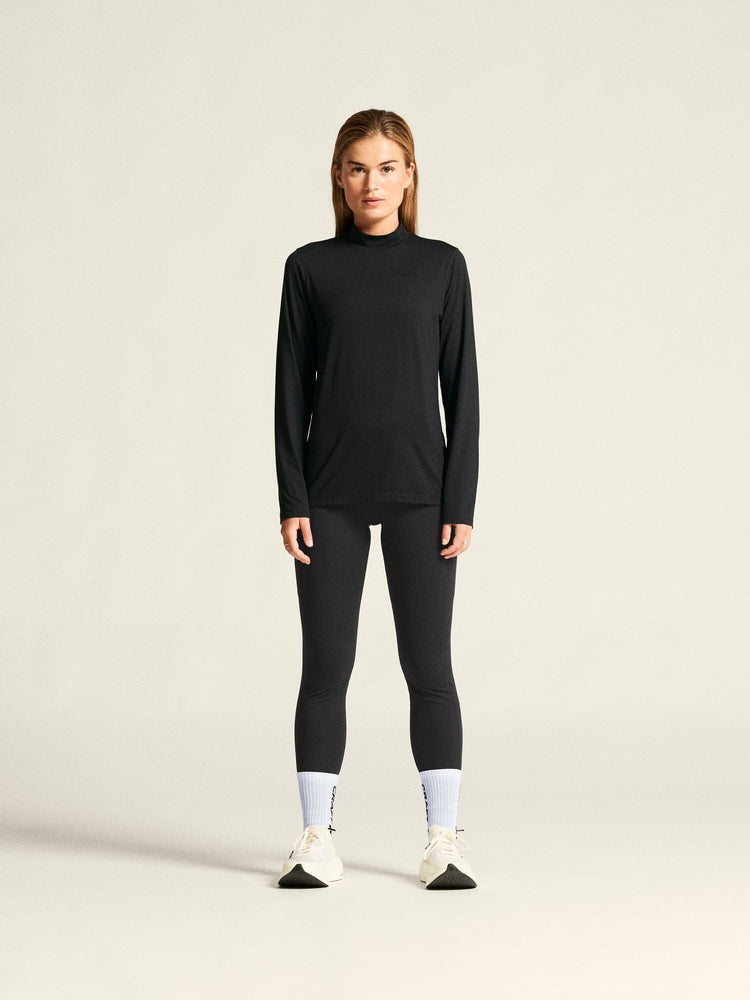 Women's Flow MS LS - Black Melange Craft Sportswear NA
