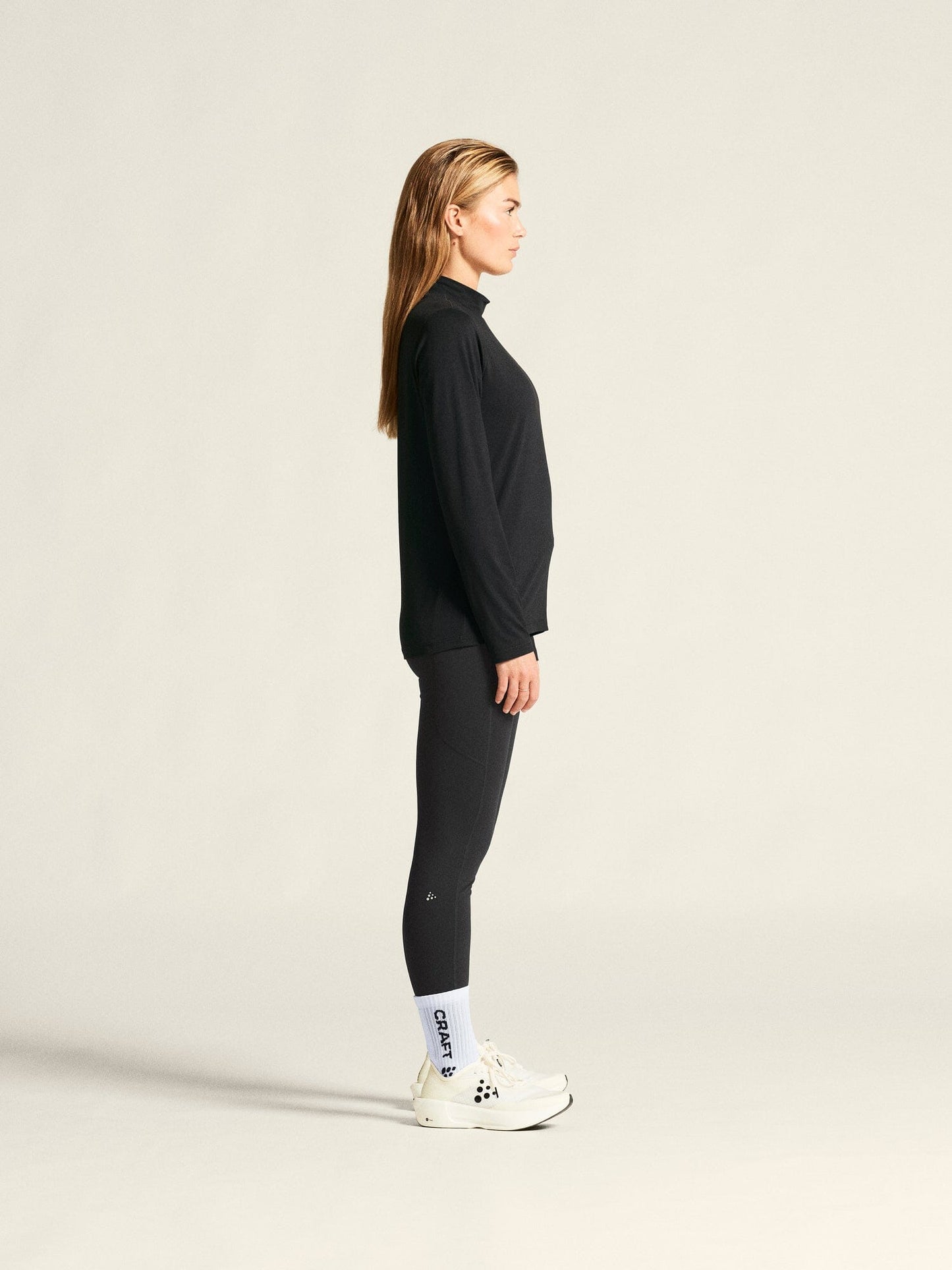 Women's Flow MS LS - Black Melange Craft Sportswear NA