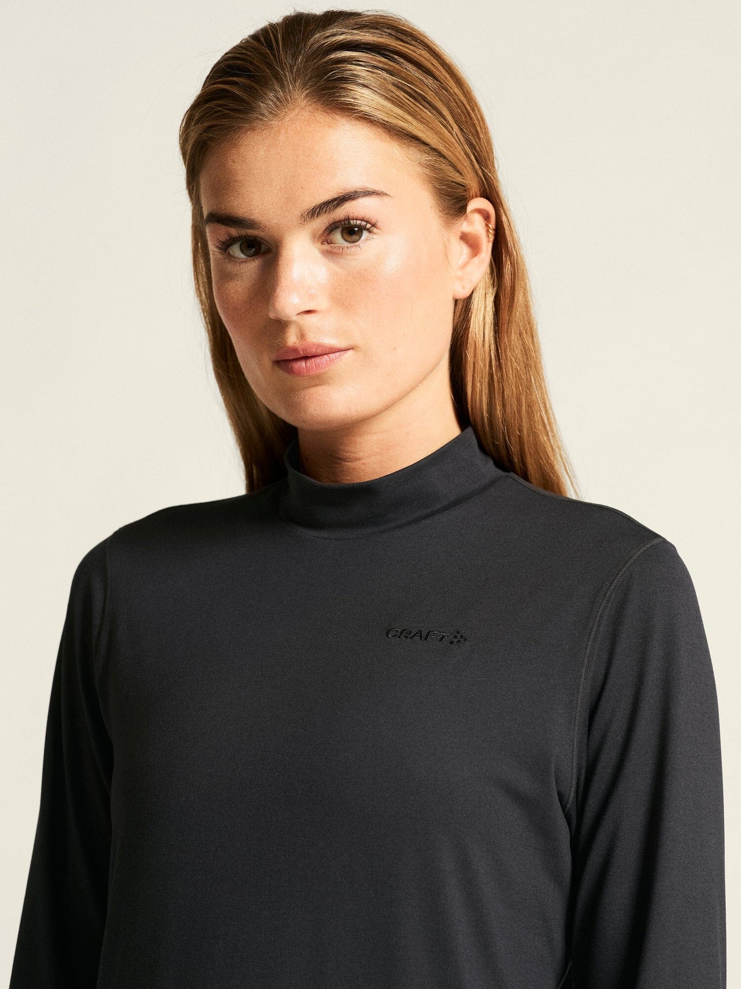 Women's Flow MS LS - Black Melange Craft Sportswear NA
