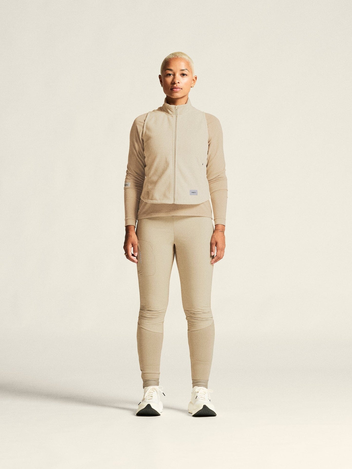 Women's SubZ Fleece Running Vest - PLASTER Craft Sportswear NA