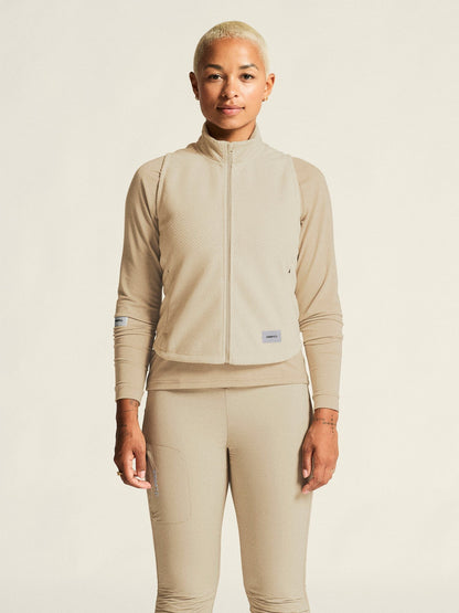 Women's SubZ Fleece Running Vest - PLASTER Craft Sportswear NA