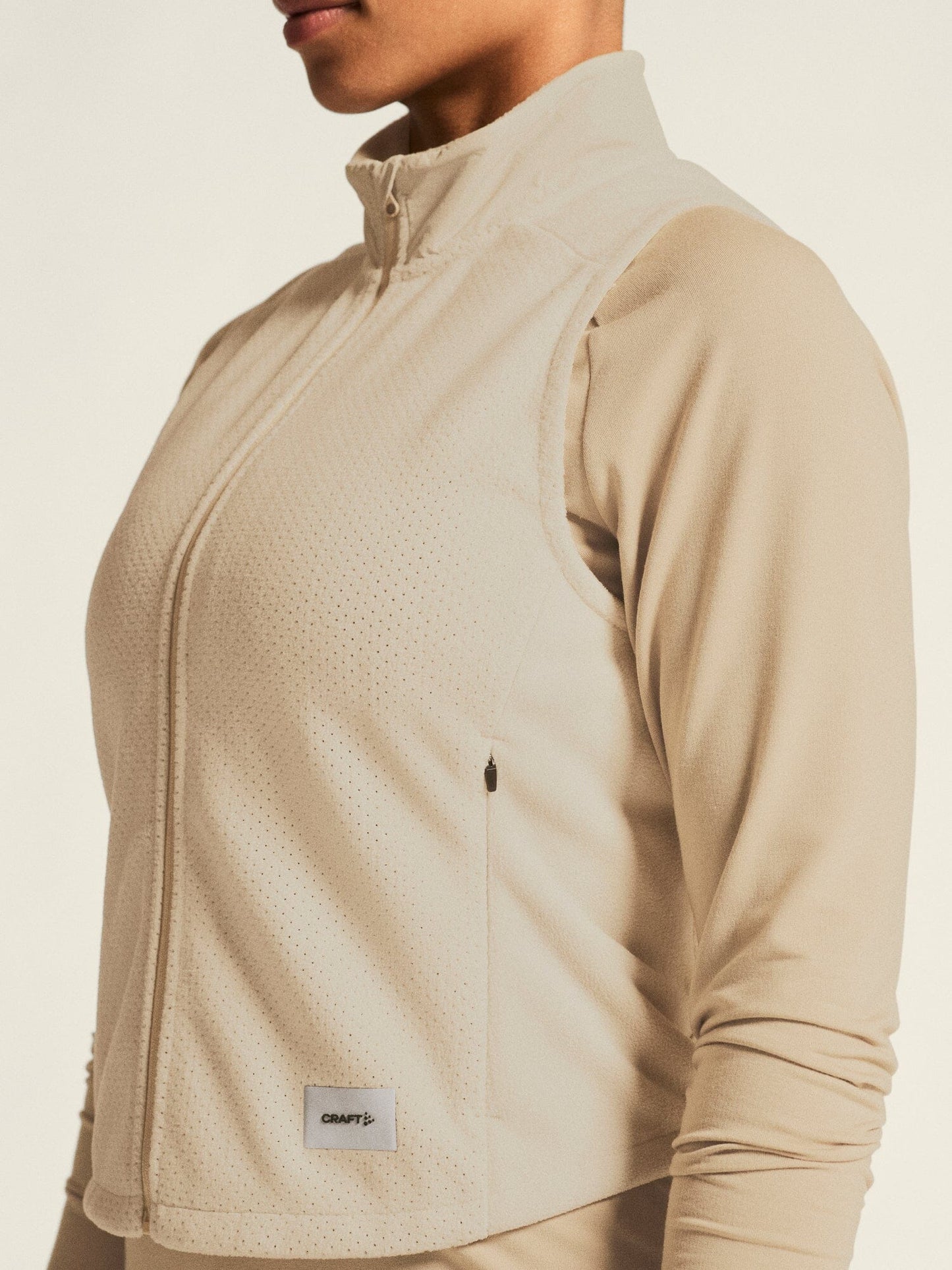 Women's SubZ Fleece Running Vest - PLASTER Craft Sportswear NA