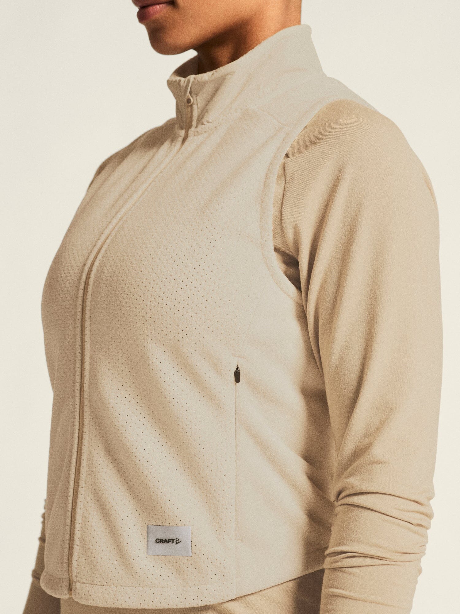 Women's SubZ Fleece Running Vest - PLASTER Craft Sportswear NA