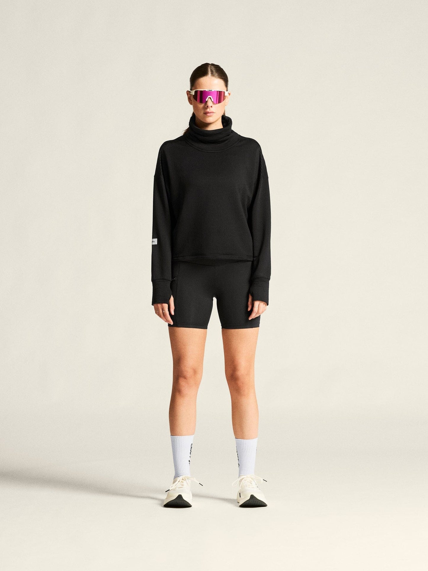 Women's SubZ Funnelneck Running Jersey - Black Craft Sportswear NA