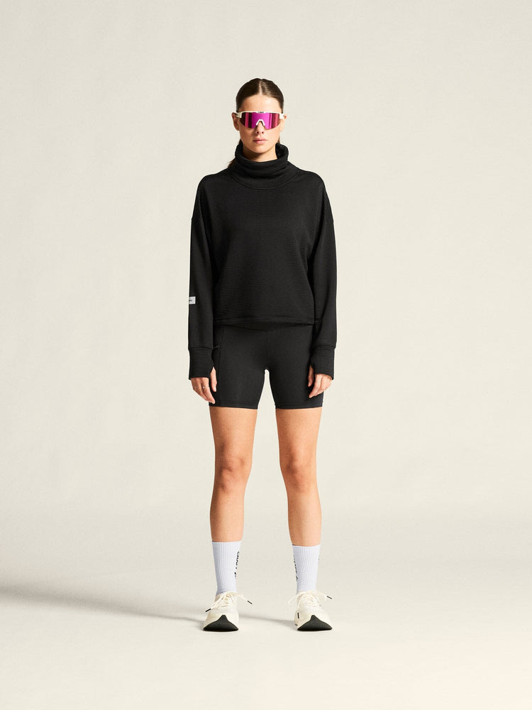 Women's SubZ Funnelneck Running Jersey - Black Craft Sportswear NA