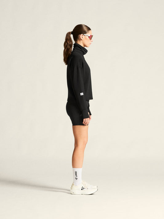 Women's SubZ Funnelneck Running Jersey - Black Craft Sportswear NA