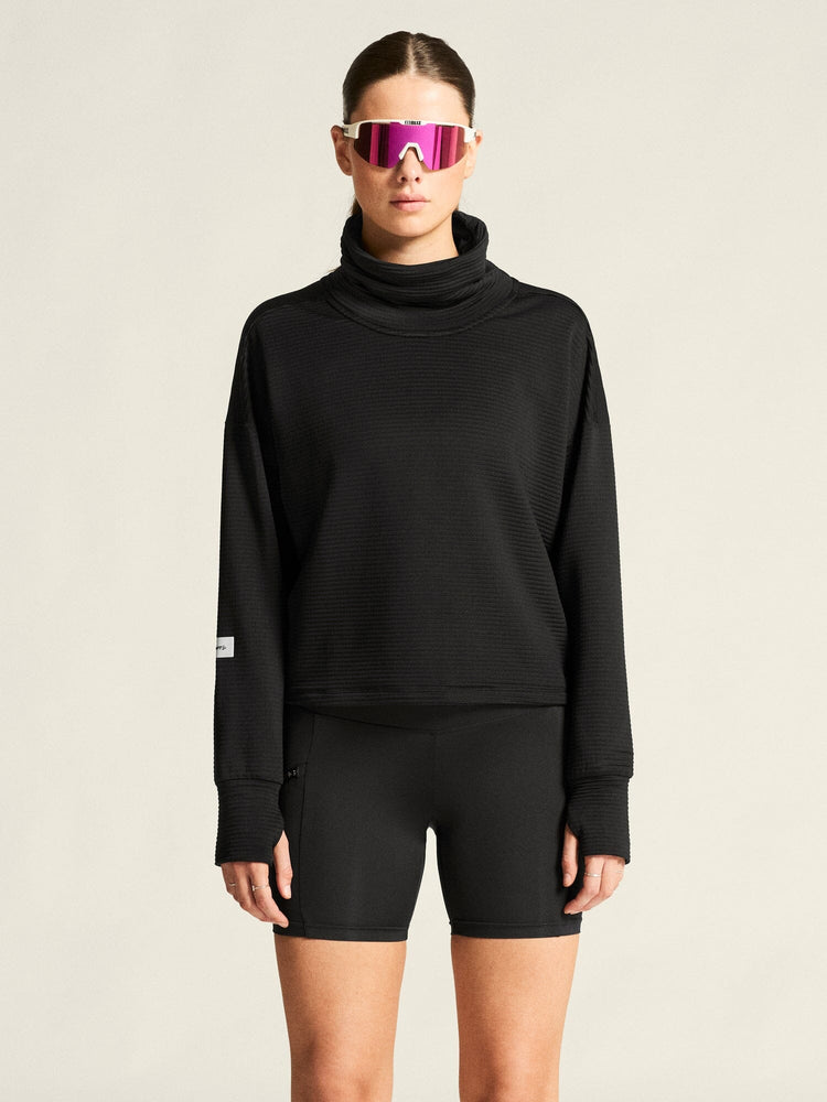 Women's SubZ Funnelneck Running Jersey - Black Craft Sportswear NA