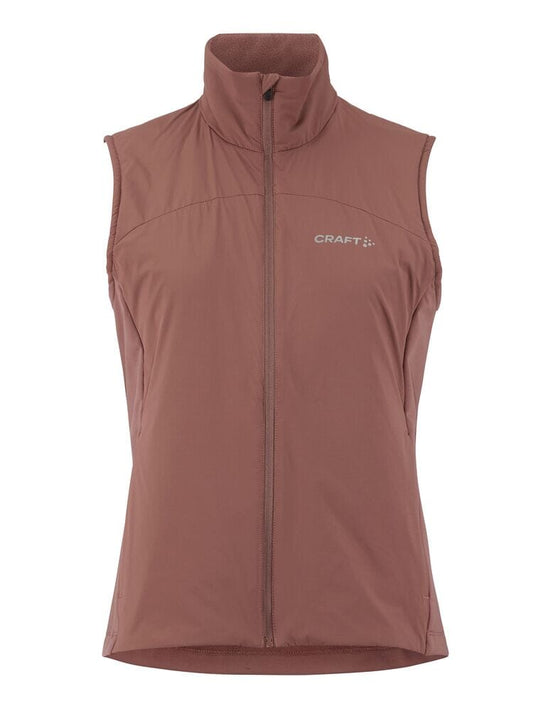 Women's ADV Essence Warm Running Vest 2 - Rose Brown Women's Jackets and Vests Craft Sportswear NA