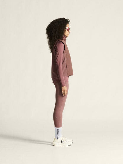 Women's ADV Essence Warm Running Vest 2 - Rose Brown Women's Jackets and Vests Craft Sportswear NA