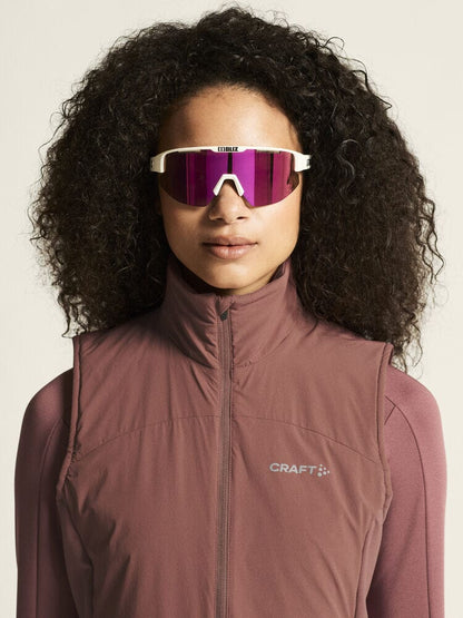 Women's ADV Essence Warm Running Vest 2 - Rose Brown Women's Jackets and Vests Craft Sportswear NA