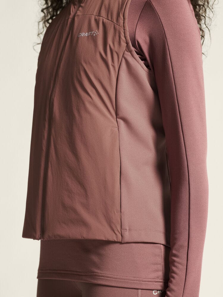 Women's ADV Essence Warm Running Vest 2 - Rose Brown Women's Jackets and Vests Craft Sportswear NA