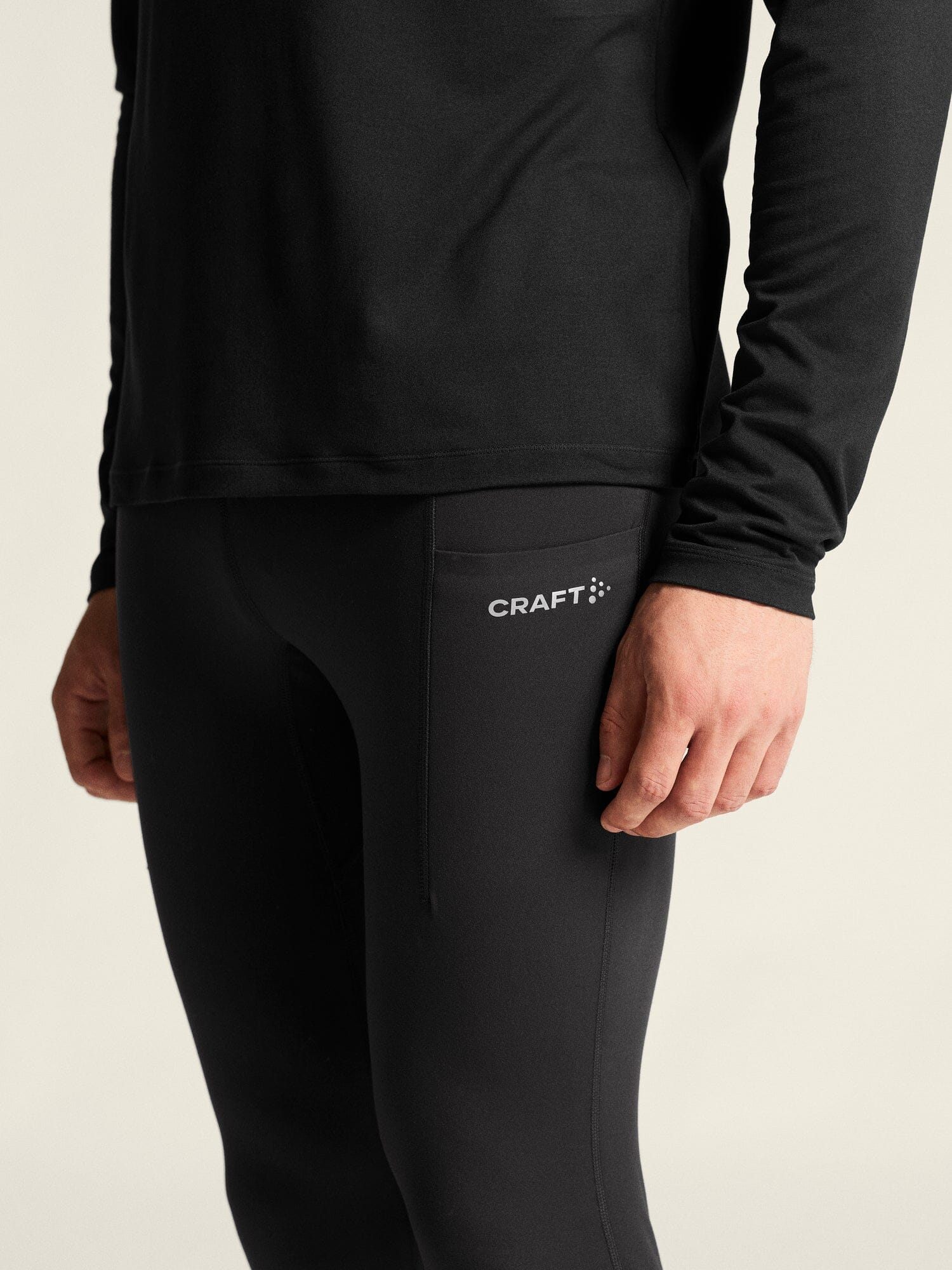 Men's ADV Essence Warm Running Tights 3 - Black Craft Sportswear NA