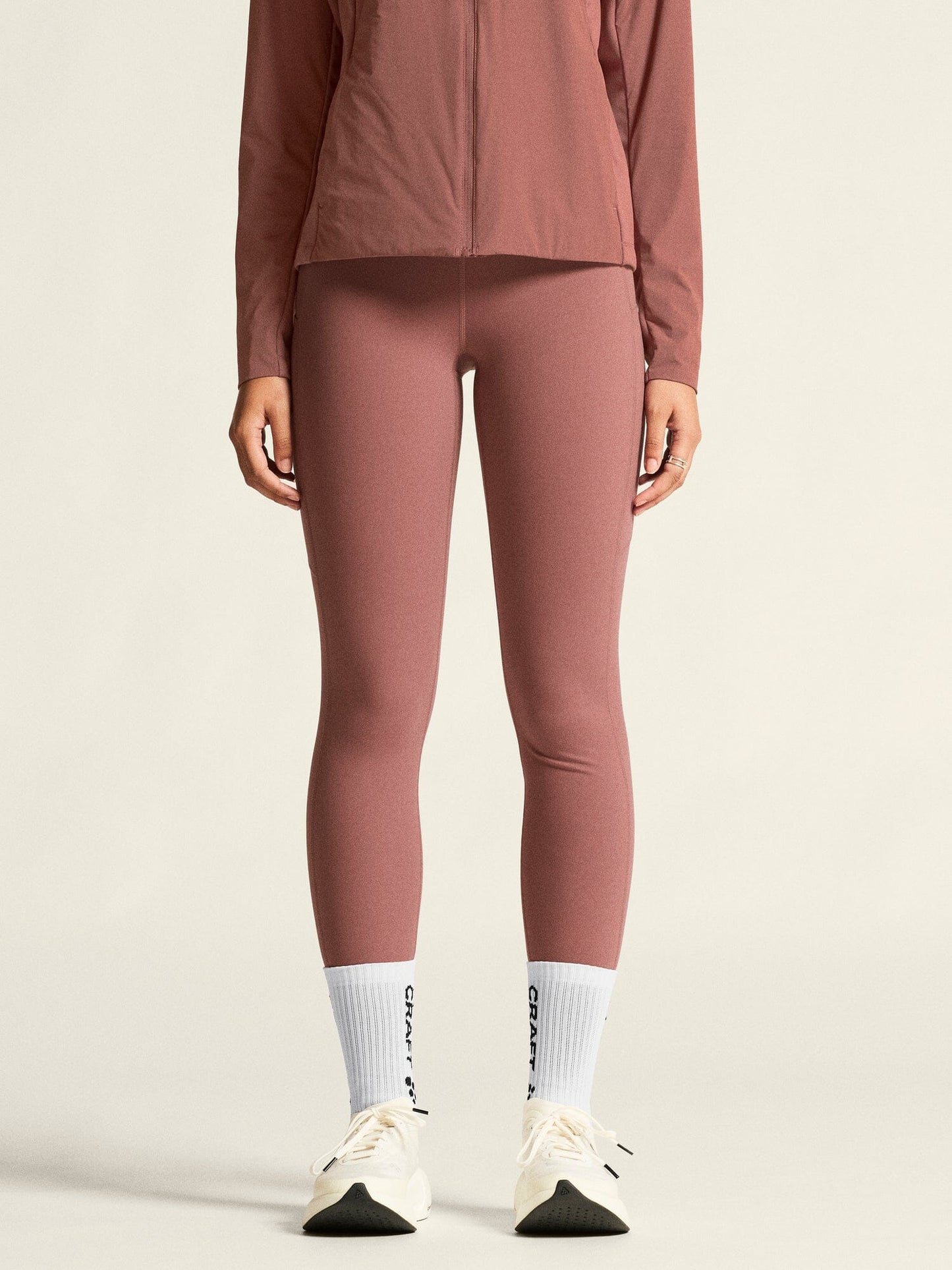 Women's ADV Essence Warm Running Tights 3 - Rose Brown Craft Sportswear NA