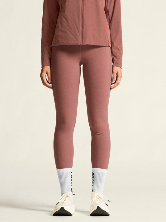 Women's ADV Essence Warm Running Tights 3 - Rose Brown Craft Sportswear NA