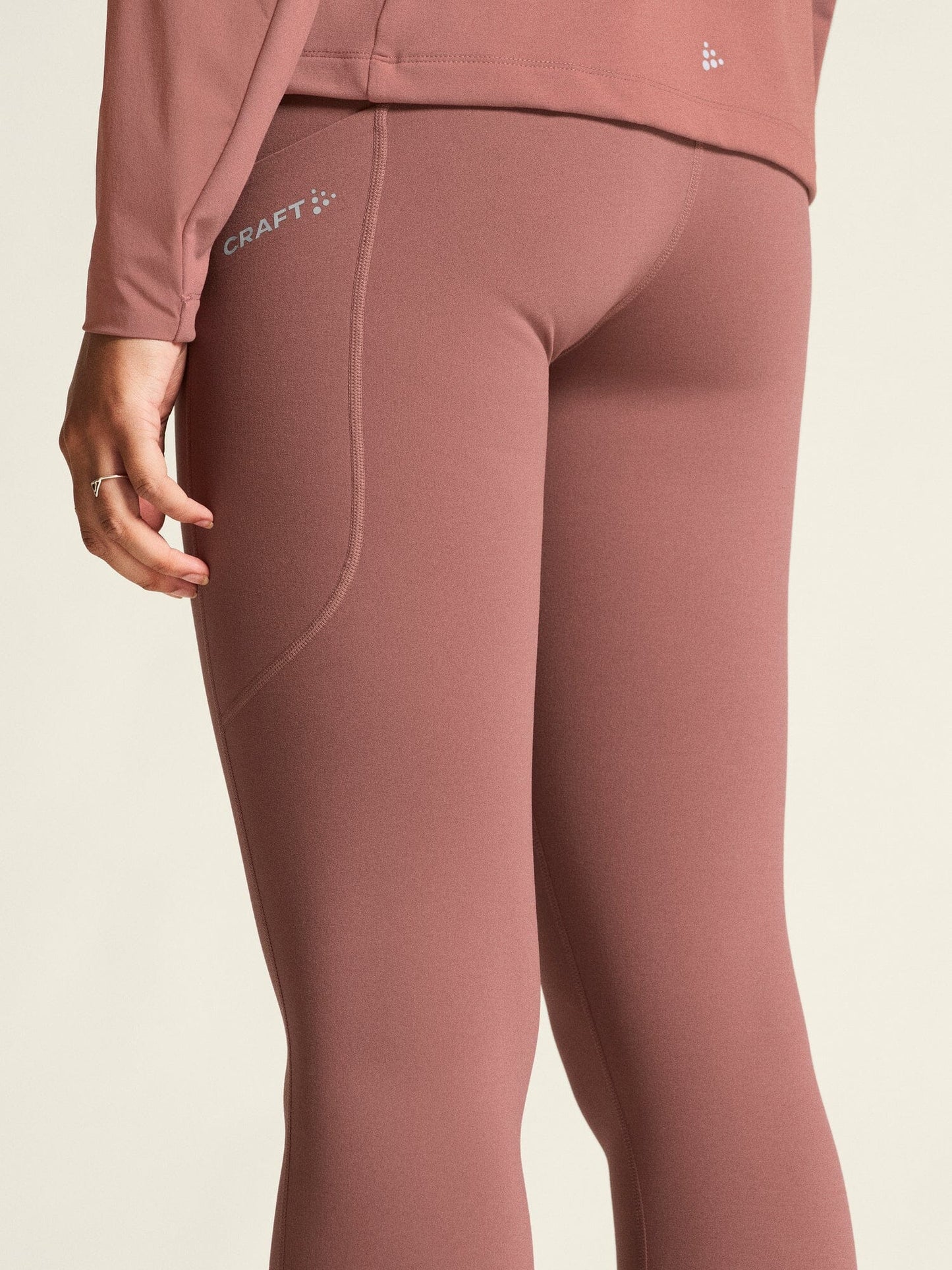 Women's ADV Essence Warm Running Tights 3 - Rose Brown Craft Sportswear NA