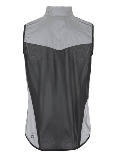Men's ADV Essence Lumen Wind Running Vest - SILVER/BLACK Craft Sportswear NA
