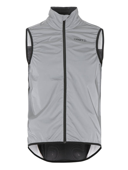 Men's ADV Essence Lumen Wind Running Vest - SILVER/BLACK Craft Sportswear NA