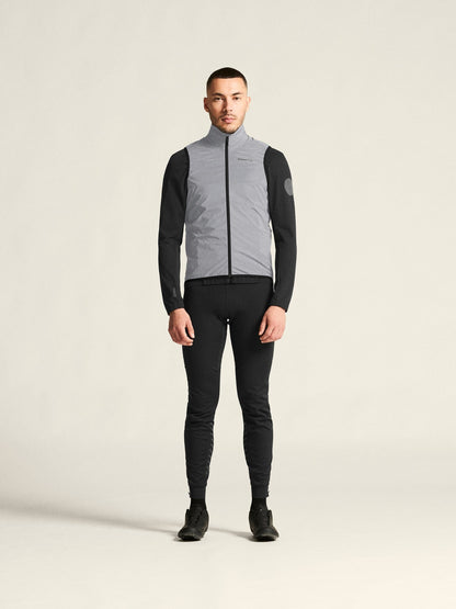Men's ADV Essence Lumen Wind Running Vest - SILVER/BLACK Craft Sportswear NA
