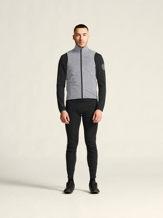 Men's ADV Essence Lumen Wind Running Vest - SILVER/BLACK Craft Sportswear NA