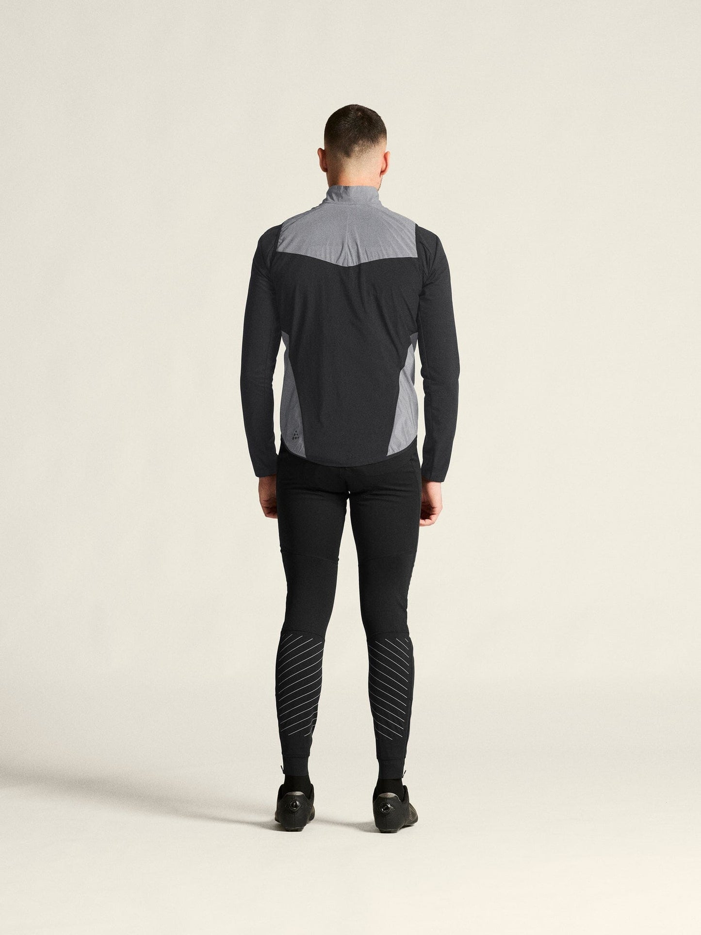 Men's ADV Essence Lumen Wind Running Vest - SILVER/BLACK Craft Sportswear NA