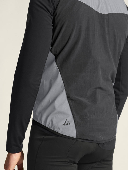 Men's ADV Essence Lumen Wind Running Vest - SILVER/BLACK Craft Sportswear NA