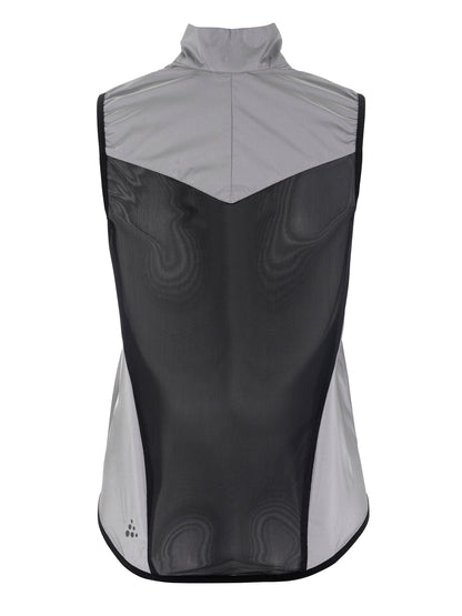 Women's ADV Essence Lumen Wind Running Vest - SILVER/BLACK Craft Sportswear NA