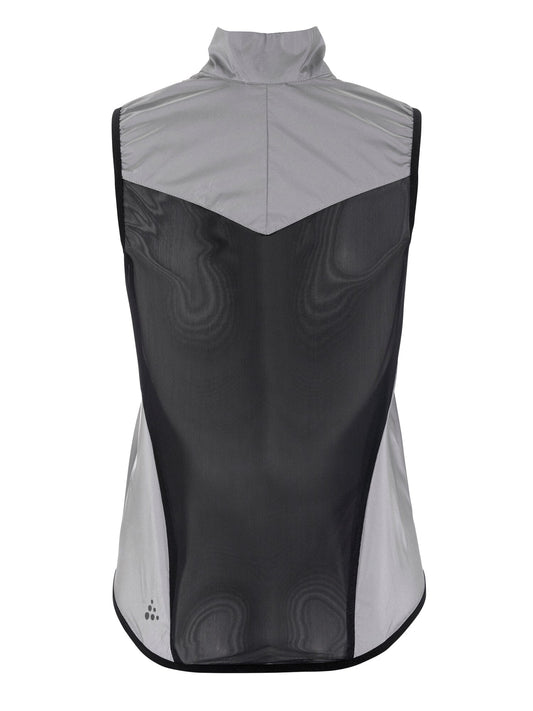 Women's ADV Essence Lumen Wind Running Vest - SILVER/BLACK Craft Sportswear NA