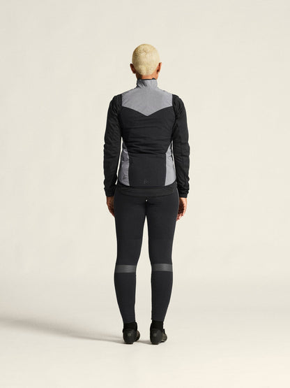Women's ADV Essence Lumen Wind Running Vest - SILVER/BLACK Craft Sportswear NA