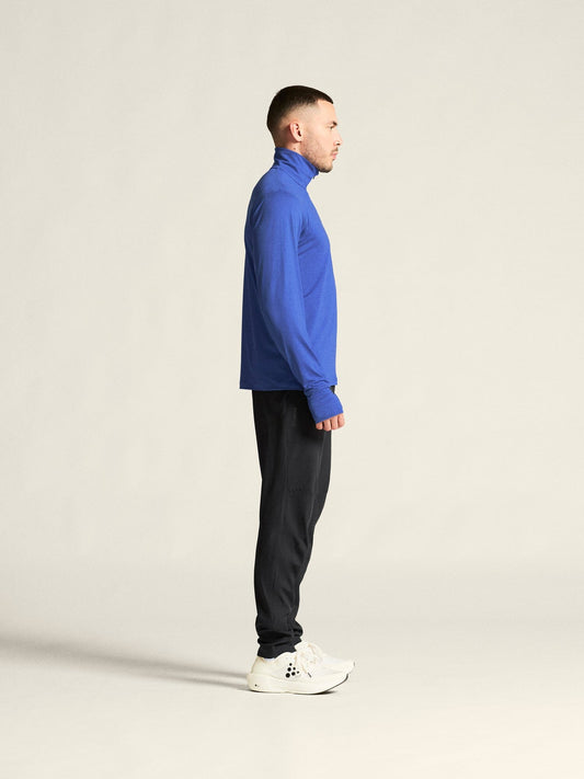 Men's Flow HZ LS - INK BLUE/MELANGE Craft Sportswear NA