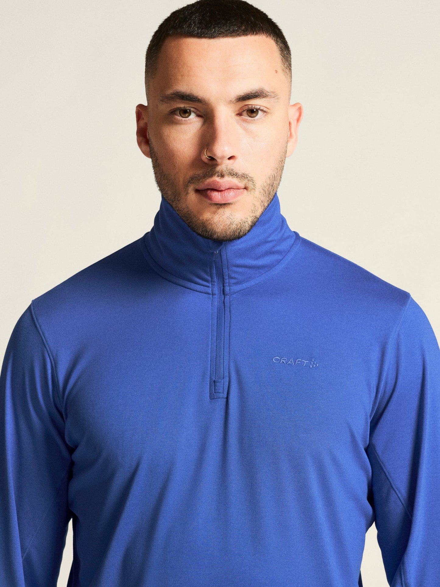 Men's Flow HZ LS - INK BLUE/MELANGE Craft Sportswear NA
