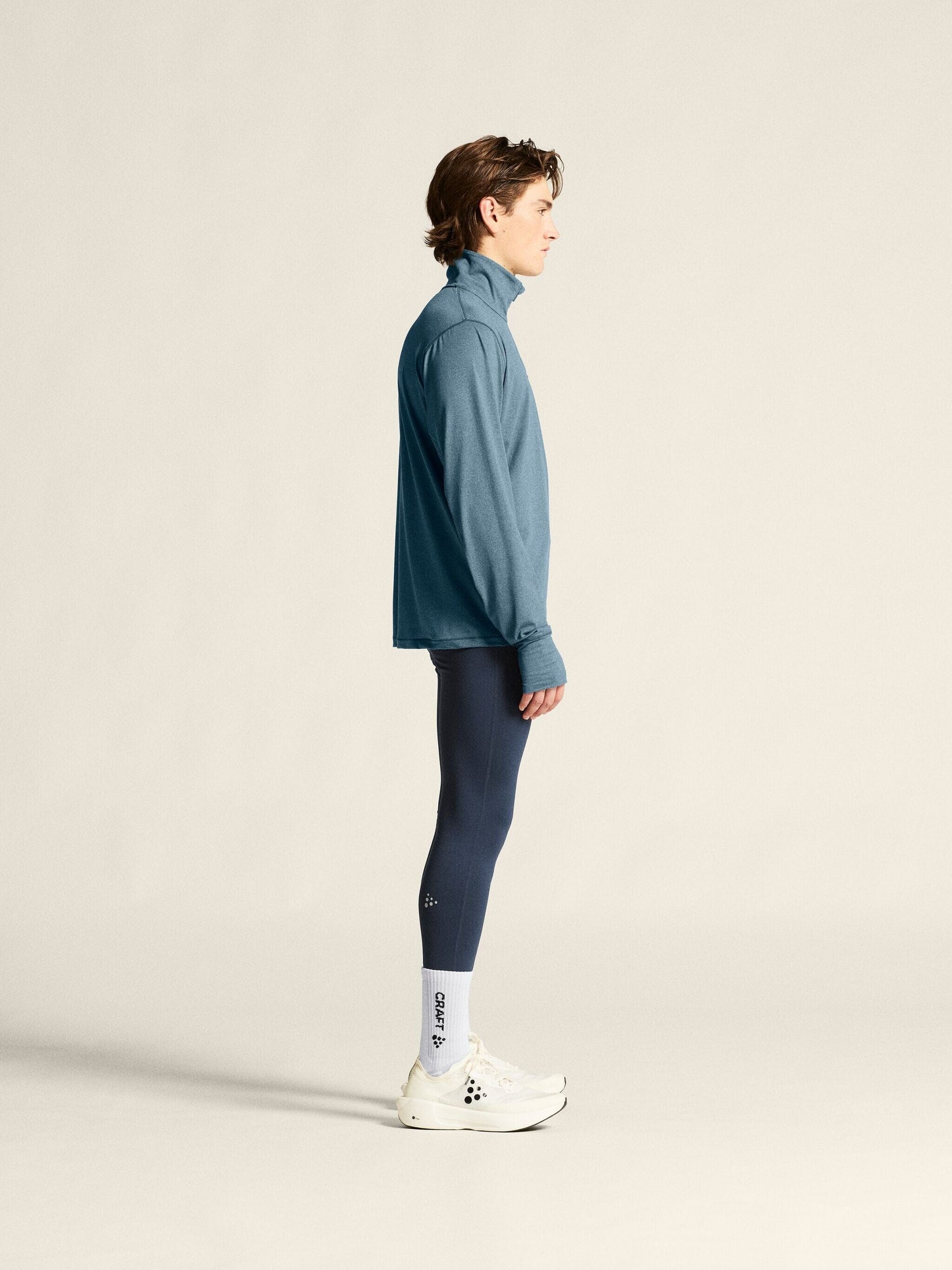 Men's Flow HZ LS - Real/Melange Men's Tops, T's, and Tanks Craft Sportswear NA