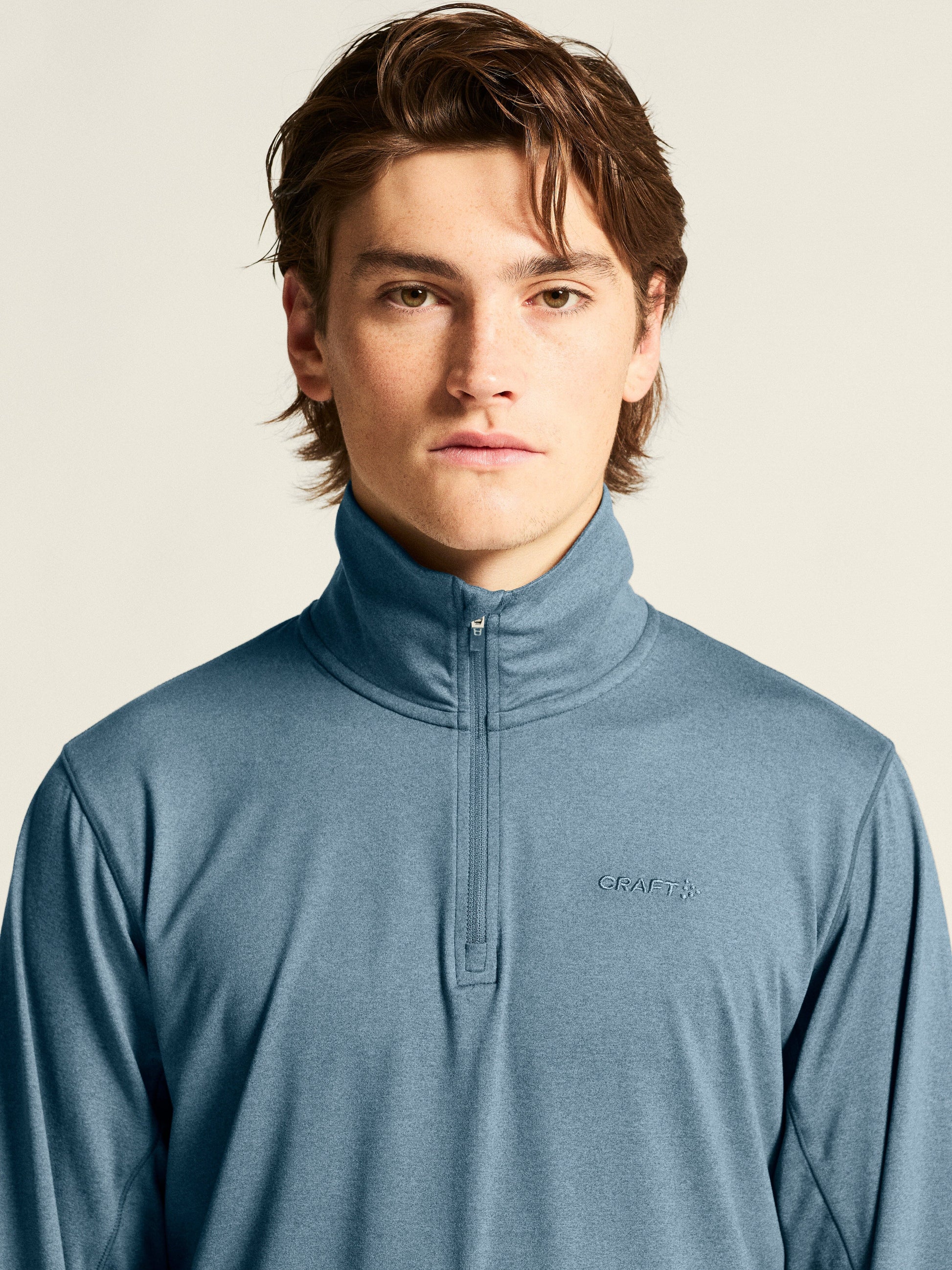 Men's Flow HZ LS - Real/Melange Men's Tops, T's, and Tanks Craft Sportswear NA