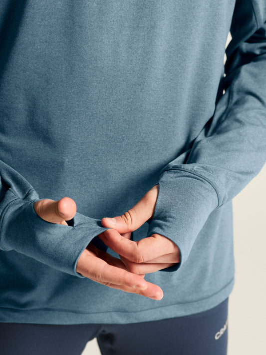 Men's Flow HZ LS - Real/Melange Men's Tops, T's, and Tanks Craft Sportswear NA