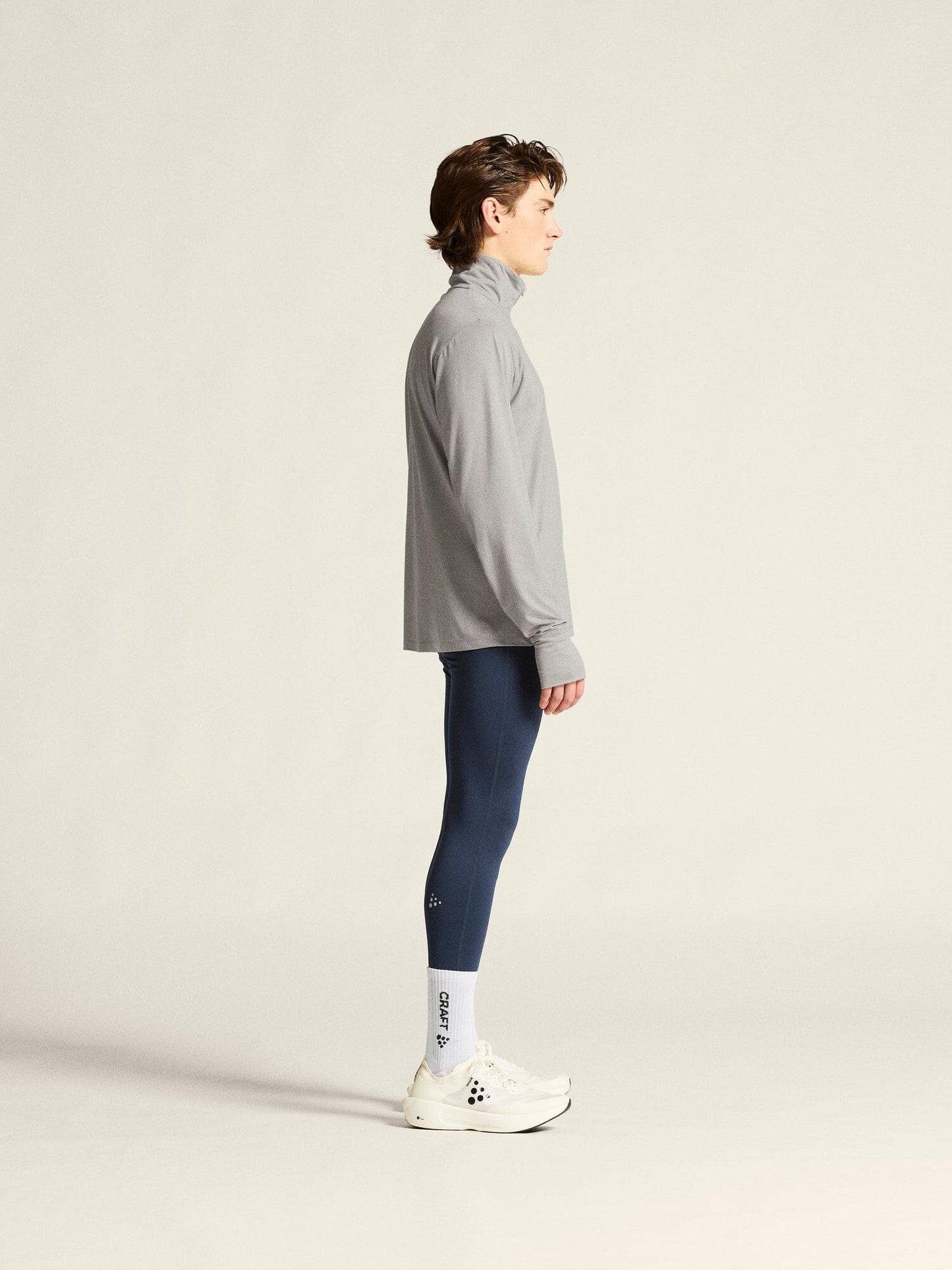 Men's Flow HZ LS - GREY MELANGE Craft Sportswear NA