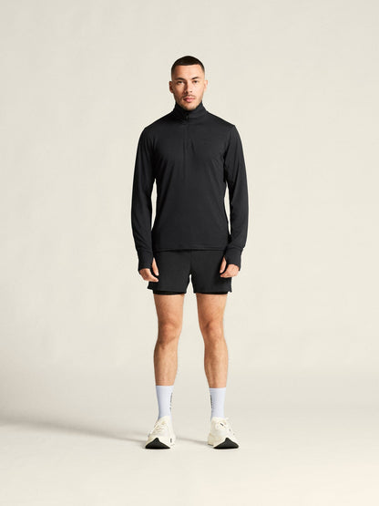 Men's Flow HZ LS - Black Melange Craft Sportswear NA