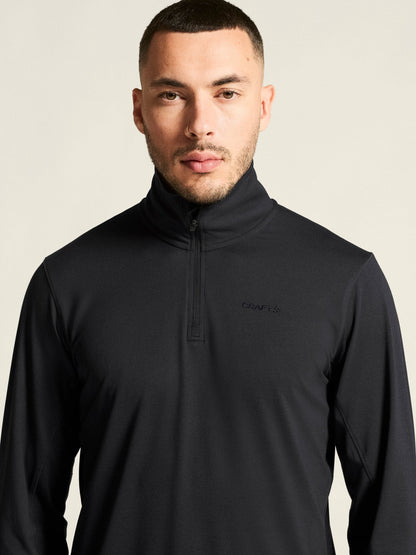 Men's Flow HZ LS - Black Melange Craft Sportswear NA