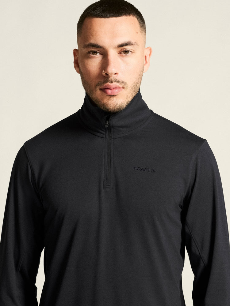 Men's Flow HZ LS - Black Melange Craft Sportswear NA