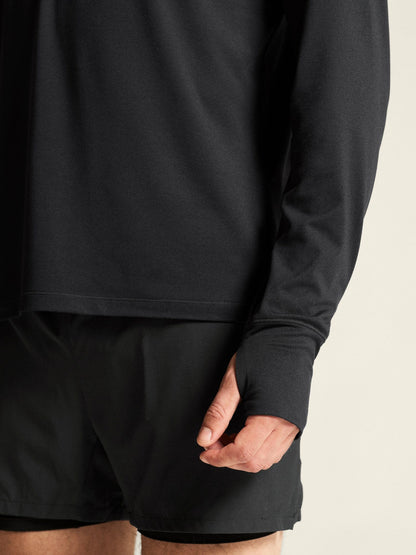 Men's Flow HZ LS - Black Melange Craft Sportswear NA