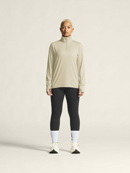 Women's Flow HZ LS - PLASTER-MELANGE Craft Sportswear NA
